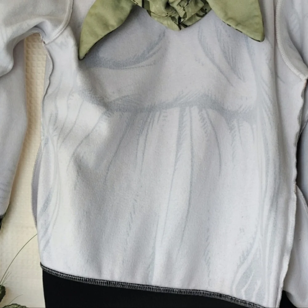 Star Wars Yoda Zip Up Mask with Hoodie Size Youth XL